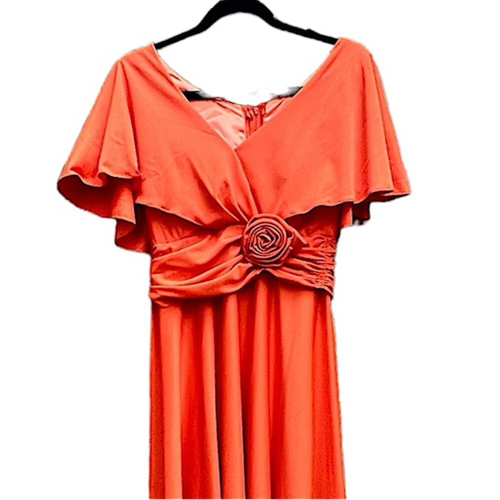 Vintage 50s-60s Lorrie Deb San Francisco Burnt Orange Maxi Dress Size S View 5